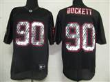 NFL Arizona Cardicals 90 Dockett Black United Sideline Jerseys