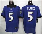 Nike Baltimore Ravens 5 Flacco Purple Elite Jersey