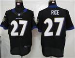 Nike Baltimore Ravens 27 Rice Black Elite Jersey