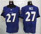 Nike Baltimore Ravens 27 Rice Purple Elite Jersey