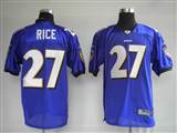 Reebok NFL Jerseys Baltimore Ravens 27# Rice Purple