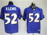 Reebok NFL Jerseys Baltimore Ravens 52 R.Lewis Purple