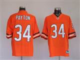 003 Reebok NFL Jerseys Chicago Bears 34 Payton Orange
