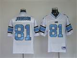 001 Reebok NFL Jerseys Detroit Lions 81 Calvin Johnson White