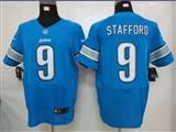 Nike Detroit Lions 9 Stafford Blue Elite Jersey