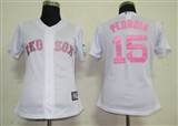 MLB%20Women%20Jerseys%20Boston%20Red%20Sox%2015%20Pedroia%20White