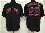 MLB%20Boston%20Red%20Sox%2028%20Gonzalez%20Black%20Fashion%20Jerseys