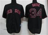 MLB%20Boston%20Red%20Sox%2034%20Ortiz%20Black%20Fashion%20Jerseys