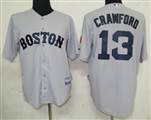 MLB%20Jerseys%20Boston%20Red%20Sox%2013%20Crawford%20Grey