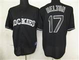 MLB%20Colorado%20Rockies%2017%20Helton%20Black%20Fashion%20Jerseys