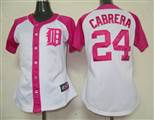 MLB%20Detroit%20Tigers%2024%20Cabrera%20Womens%20Pink%20Splash%20Fashion%20Jersey