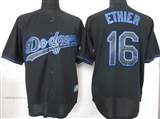 MLB%20Los%20Angeles%20Dodgers%2016%20Ethier%20Black%20Fashion%20Jersey