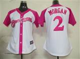MLB%20Milwaukee%20Brewers%202%20Morgan%20Womens%20Pink%20Splash%20Fashion%20Jersey