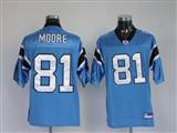 007 Reebok NFL Jerseys Carolina Panthers 81 Moore Blue