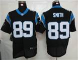 Nike Carolina Panthers 89 Smith Black Elite Jersey