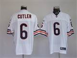 Reebok Chicago Bears #6 Jay Cutler Replica White Jersey
