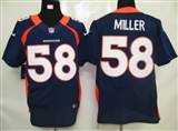 Nike Denver Broncos 58 Miller Blue Authentic Elite Jerseys