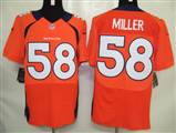 Nike Denver Broncos 58 Miller Orange Authentic Elite Jerseys