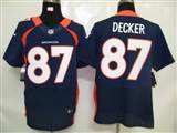 Nike Denver Broncos 87 Decker Blue Authentic Elite Jerseys