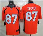 Nike Denver Broncos 87 Decker Orange Limited Jerseys