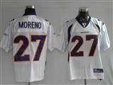 Reebok NFL Jerseys Denver Broncos 27 Knowshon Moreno White