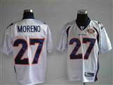 Reebok NFL Jerseys Denver Broncos 27 Knowshon Moreno White[50th]]