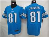 Nike Detroit Lions 81 Johnson Blue Elite Jersey