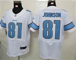 Nike Detroit Lions 81 Johnson White Elite Jersey