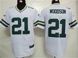 Nike Green Bay Packers 21 Woodson White Authentic Elite Jersey