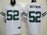 Nike Green Bay Packers 52 Matthews White Authentic Elite Jersey