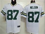 Nike Green Bay Packers 87 Nelson White Authentic Elite Jersey