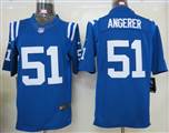 Nike Indianapolis Colts 51 Angerer Blue Limited Jersey